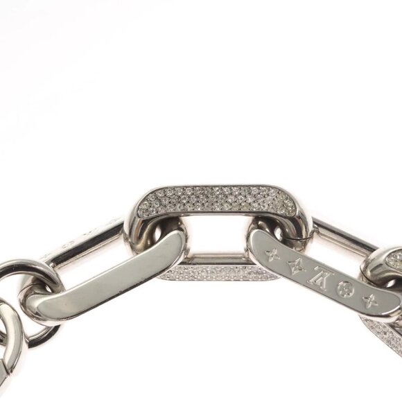LOUIS VUITTON Collier LV Edge GM Necklace metal Silver tone MP3000 Auth 116084AM - Picture 7 of 14